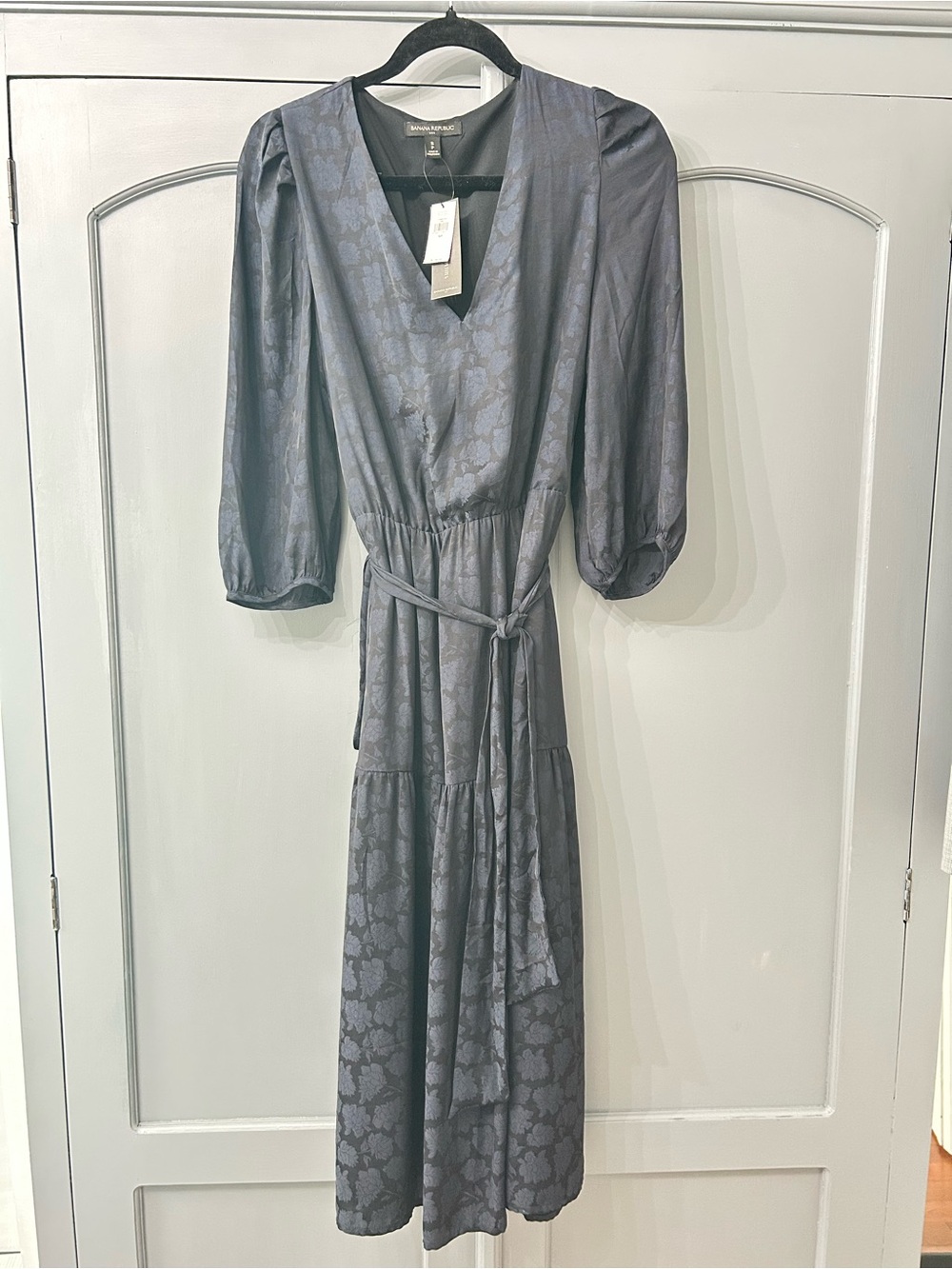 NWT Banana Republic Floral Jacquard Long Sleeve Dress